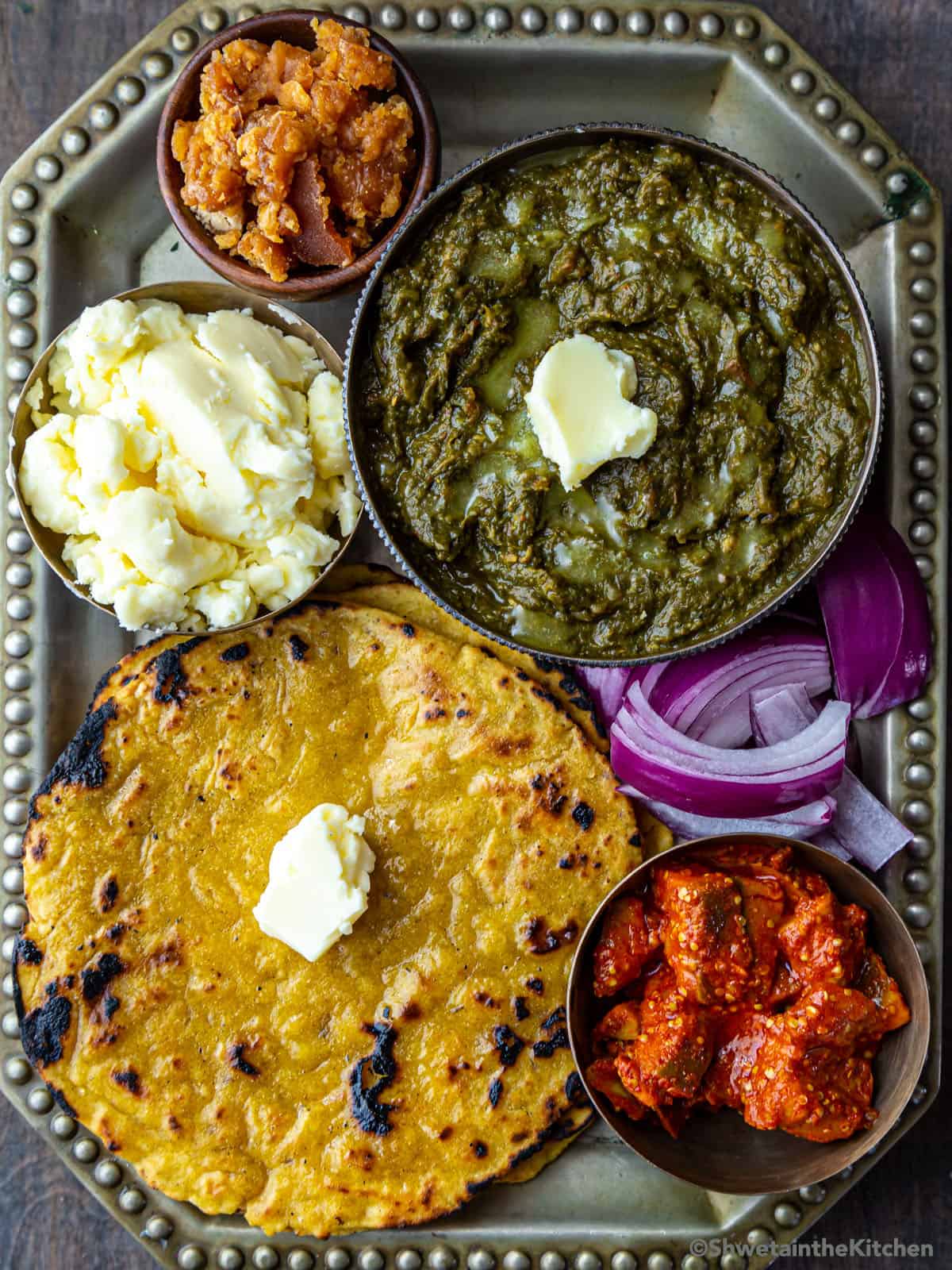 Sarson ka saag makki ki roti : Punjab